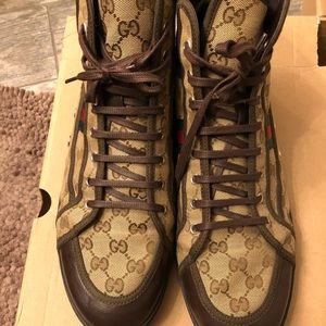 Gucci 256647 Gg Guccissima Hightop Sneakers